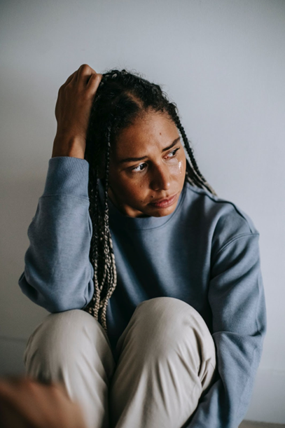 A sad woman